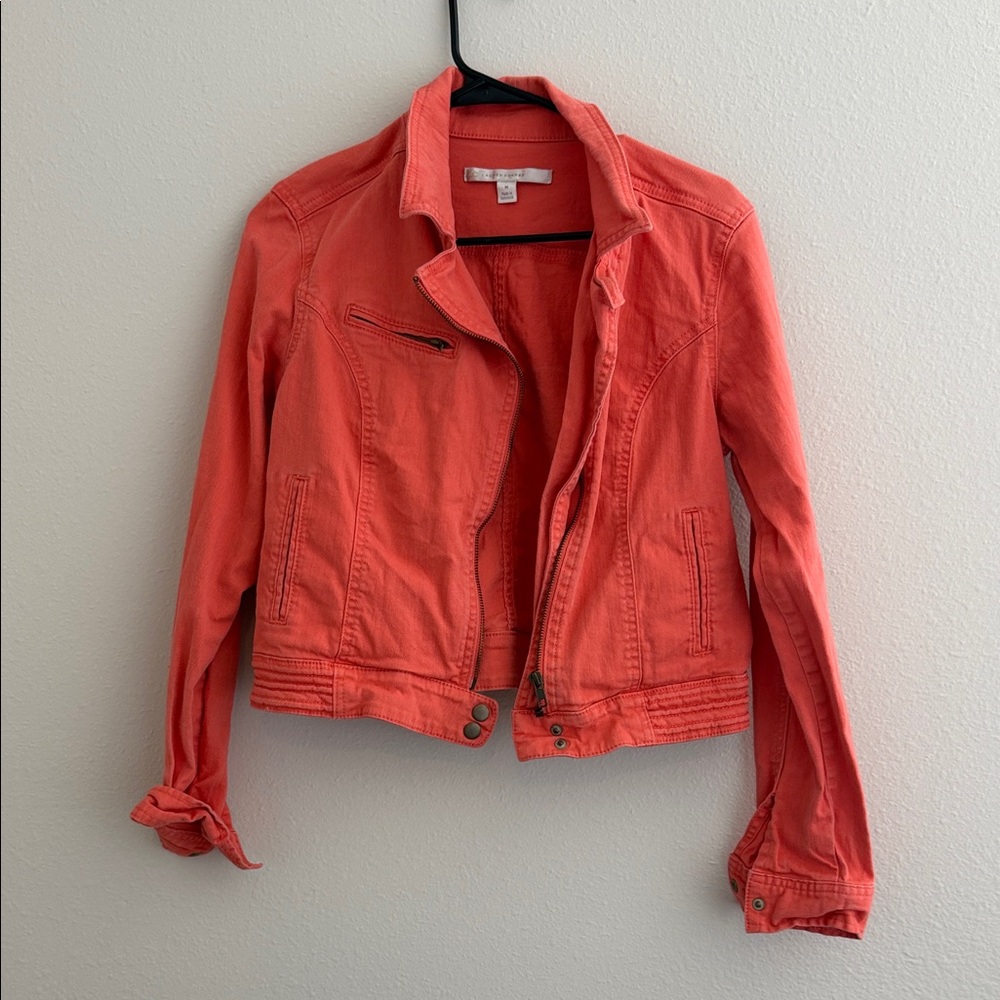 Women’s Coral Orange jean Jacket